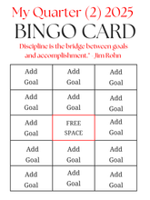 Load image into Gallery viewer, Plan Your Quarter Right BINGO Card